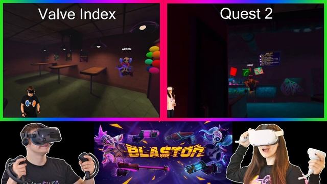 Blaston Steam and Oculus Review/Gameplay (Valve Index / Quest 2) смотреть онлайн