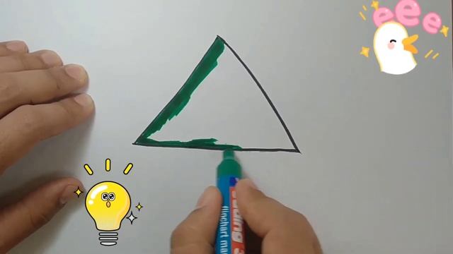 Drawing geometric figure for kids/Рисуем геометрическую фигуру для детей/Bolalar uchun uchburchag смотреть онлайн