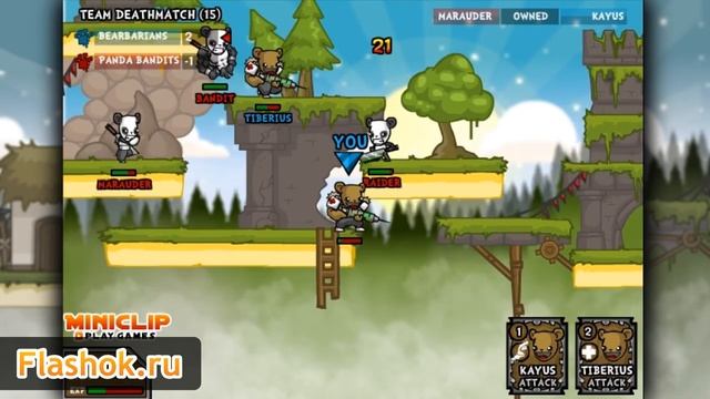 Flashok ru: онлайн игра Bearbarians (Мишки варвары). Видео обзор флеш игры Bearbarians смотреть онлайн