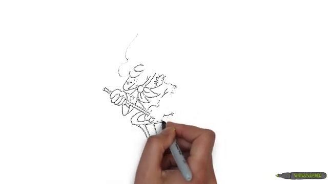 Как нарисовать Бабу - Ягу смотреть онлайн