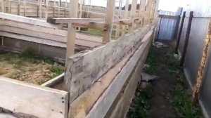 Строим гараж из опилкобетона (часть 1)