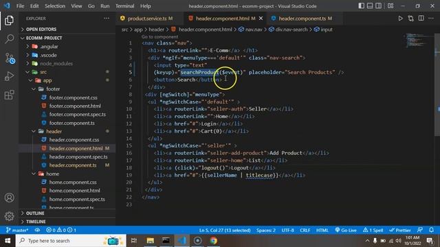 Angular project tutorial #25 Auto Suggestion Search | Angular E-commerce Project смотреть онлайн