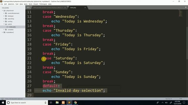 switch statement in php in hindi| switch statement in php смотреть онлайн