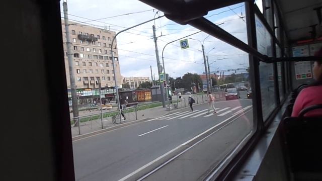 "58 трамвай на пл. Мужества!" Петербурга 9-713: ЛМ-99К б.0426 по №58 из парка (24.07.19) смотреть онлайн