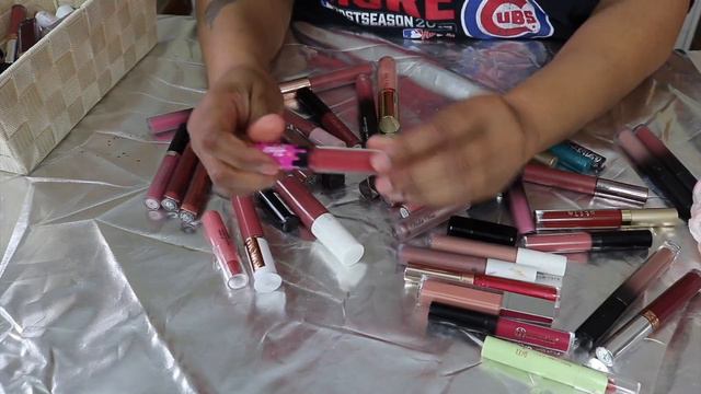 MY LIPSTICKS DECLUTTER with SWATCHES | Tina Delgado смотреть онлайн