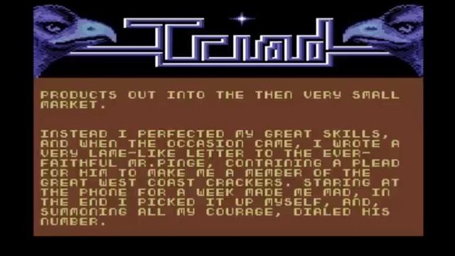 Commodore 64 Triad vs Fairlight 1987 cracktro from Tiger Hell (Pink Elephant) смотреть онлайн