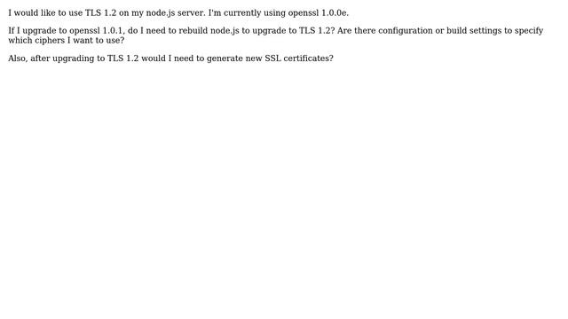 DevOps & SysAdmins: Node.js with SSL/TLS protocol v1.2 смотреть онлайн