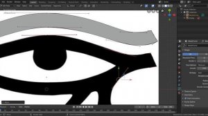 Blender 2.80 Кривые Безье. Обвести узор