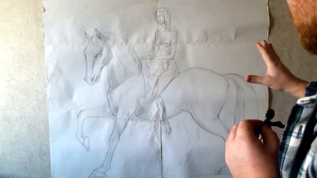 Скульптура от А до Я, Первая часть Эскиз Коня На Бумаге Скульптурная Композиция Наездницы на Коне смотреть онлайн