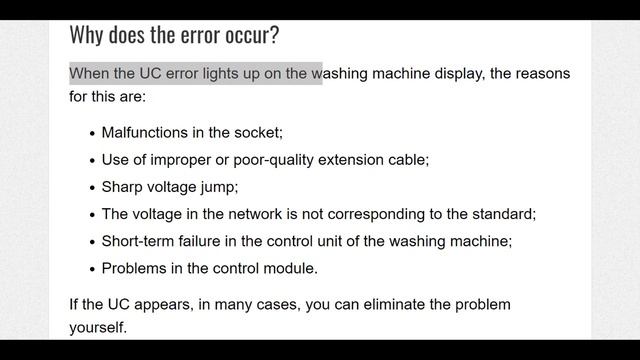 samsung washing machine error code uc смотреть онлайн