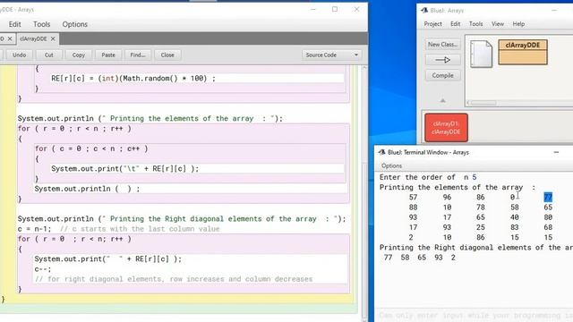 Java Arrays - Two Dimensional - E - Fill Print RightDiagonal #javaarraystwodimentional #javaddarray смотреть онлайн