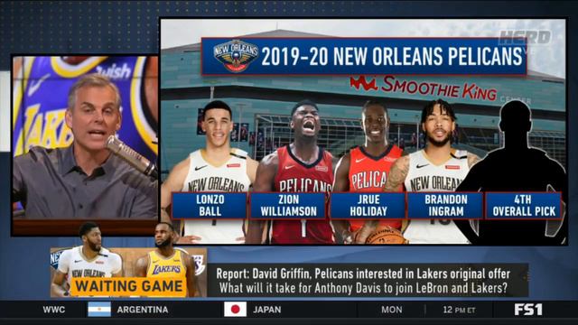 The HERD | Colin Cowherd react to David Griffin, Pelicans interested in Lakers original offer смотреть онлайн