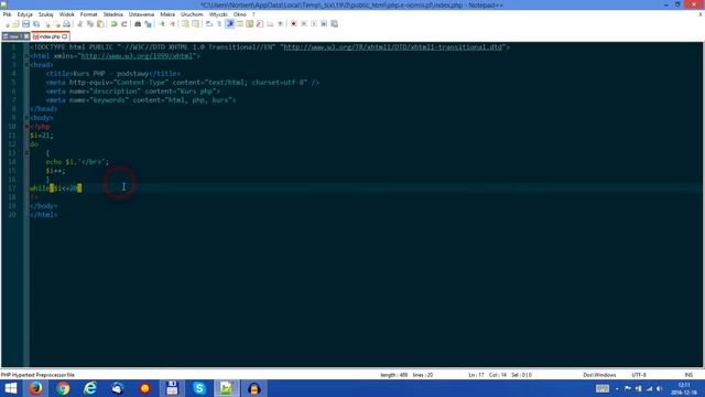 Kurs PHP - pętla while, do while смотреть онлайн