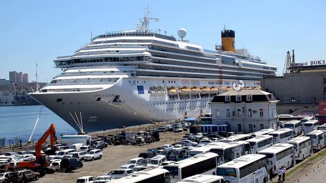 Круизные лайнеры во Владивостоке, весной 2019-Albatros, Costa Romantica, Costa Serena, Westerdam. смотреть онлайн