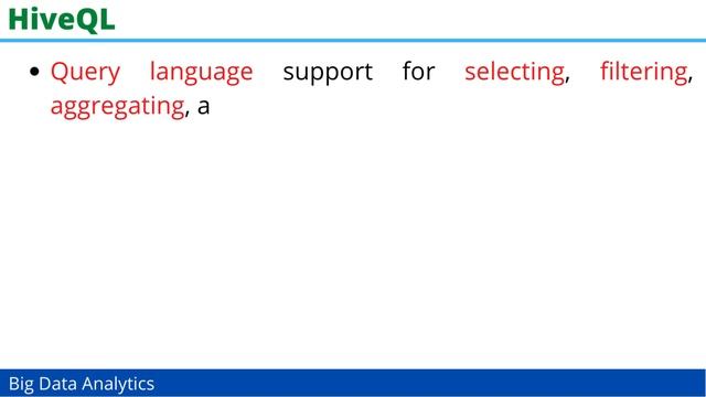 GLIMPSE of Hive Query Language (HiveQL) | BIG DATA ANALYTICS смотреть онлайн