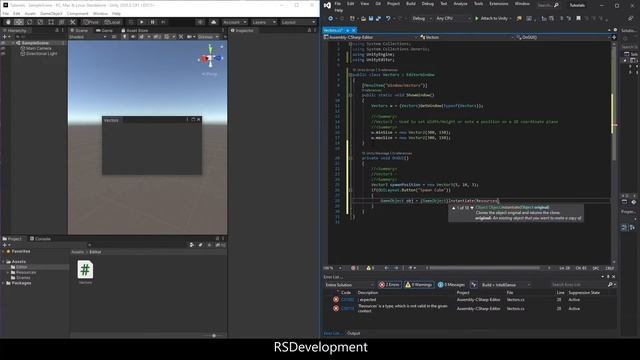 Vectors - Unity EditorWindow Tutorial (Vector2, Vector3, Vector4)