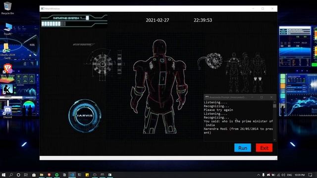 JARVIS using Python with GUI (more than 20 functionalities) смотреть онлайн