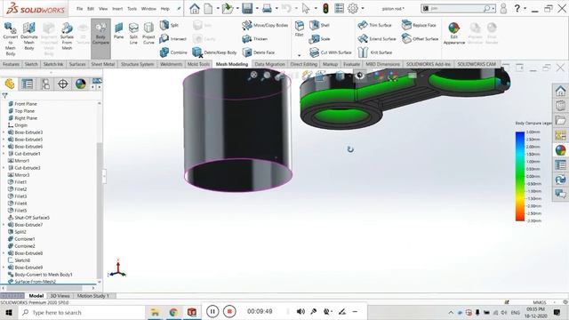 Convert to mesh , 3d texture surface from mesh, body compare, intersect, delete or keep bodyin Hind смотреть онлайн