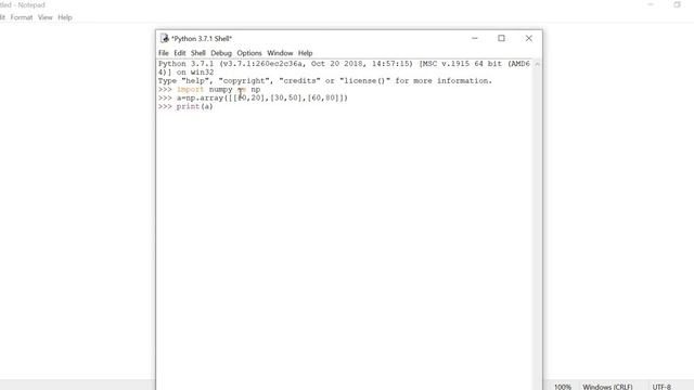 NumPy- reshape( ) function Example смотреть онлайн