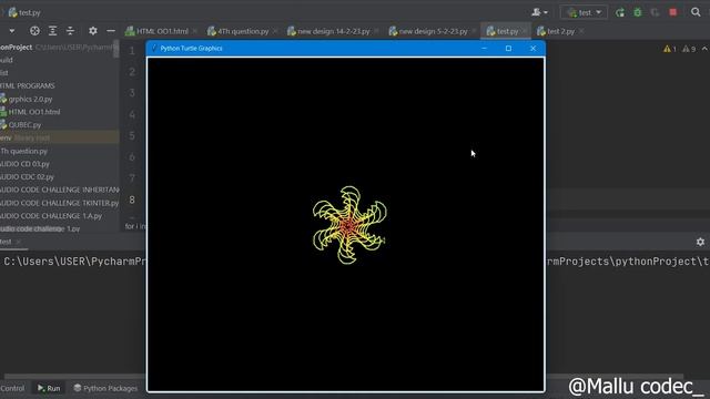 Wonderfull graphic design with python Turtle/python coding/Mallu codec_/Graphic with python смотреть онлайн