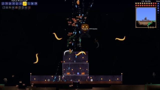 Terraria 1.2.3 - Wave 15 SOLO Pumpkin Moon Event смотреть онлайн