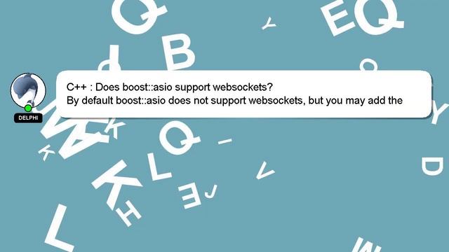 C++ : Does boost::asio support websockets? смотреть онлайн