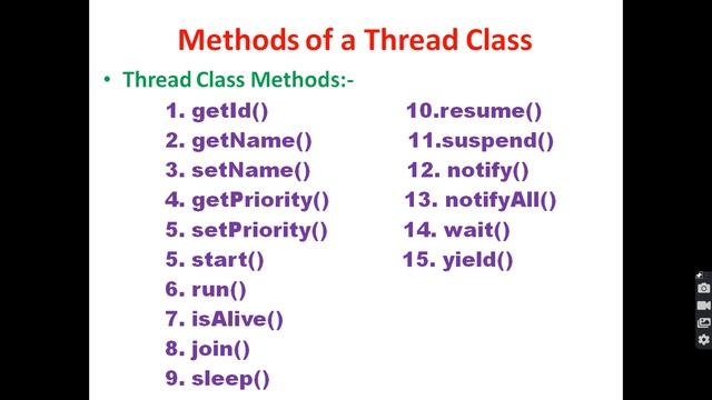Methods of a Thread Class in Java || Methods of a Thread Class || Thread class methods(Java) with E смотреть онлайн