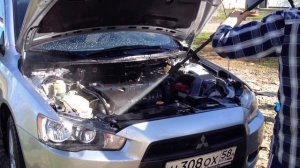 Lancer X — мойка двигателя