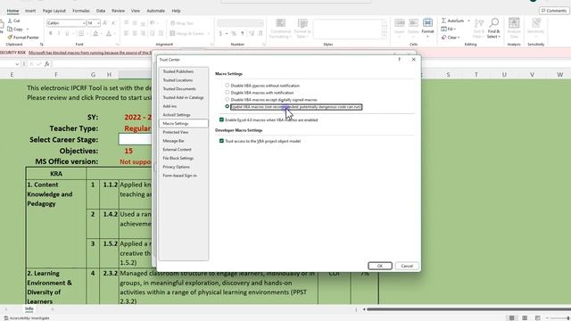 eIPCRFv4.2 | How to enable macro and Unblock the file to let it run MACROS for eIPCRF смотреть онлайн