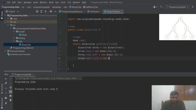 Live Coding : Binary Tree Representation || Data Structures And Algorithms In Java In Hindi смотреть онлайн