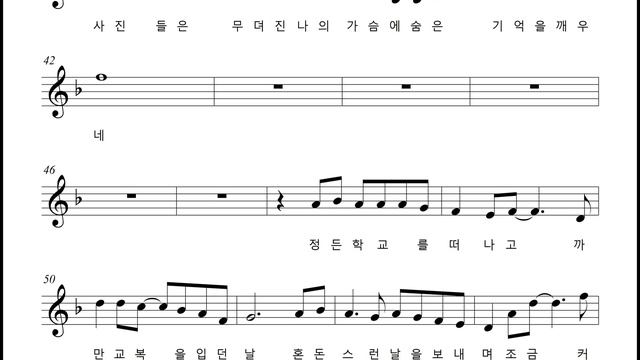 아낌없이주는나무 - 유년시절의 기행, 악보 반주 play along MR смотреть онлайн