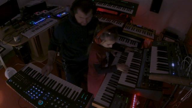 Father & Daughter Cinematic Synthesizer Jam Improvisation With Hydrasynth / Grandmother / Prophet 0