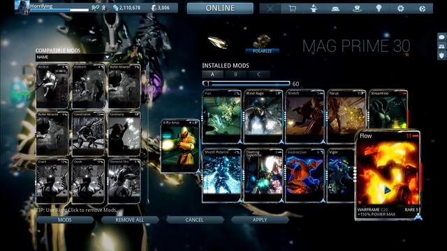 Warframe - Mag Prime Corrupted 1 Forma Build смотреть онлайн