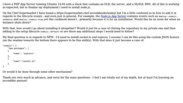 DevOps & SysAdmins: Installing node.js on a PHP App Server (OpsWorks) смотреть онлайн