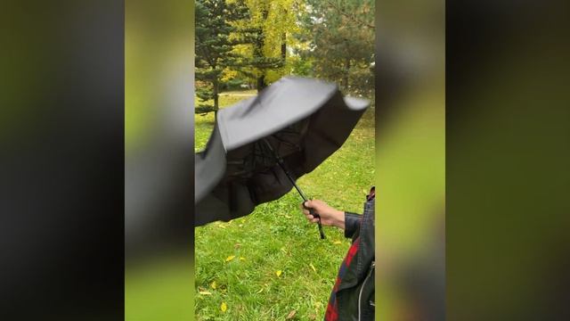 Стильный зонт от дождя. Прочная конструкция. Защита от порывов ветра. смотреть онлайн