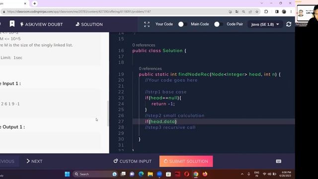 Find a Node in LL (recursive) || important questions || java смотреть онлайн