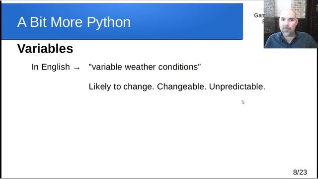 ETGG1801 - Class 4 - A Bit More Python смотреть онлайн