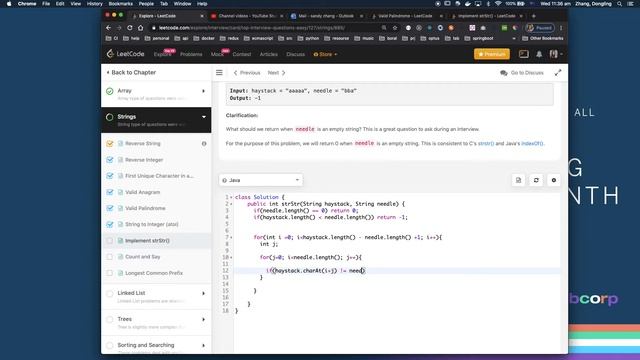 leetcode q28 Implement strStr | Java смотреть онлайн