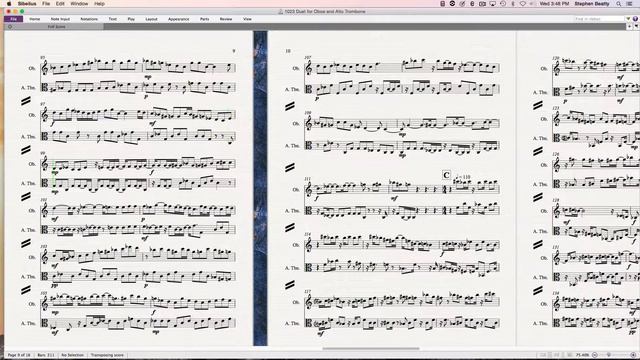 1023 Duet for Oboe and Alto Trombone смотреть онлайн