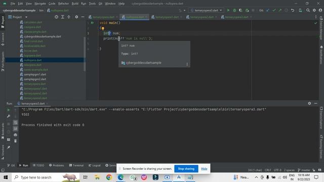 Day 6 - Conditional Operator - null check - null aware - Flutter Malayalam Tutorial- Cyber Goddess смотреть онлайн