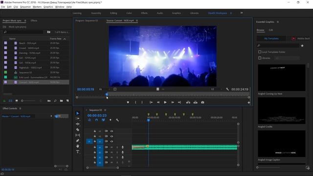 Монтаж видео в такт музыки в Adobe Premiere Pro. смотреть онлайн