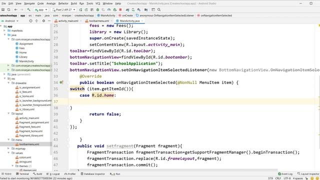 Design School Project in Android Studio | Part-3 | BootamBar Add Fragmentation | BootamNavigation смотреть онлайн