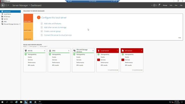 Server Manager Dashboard Basic Navigation смотреть онлайн