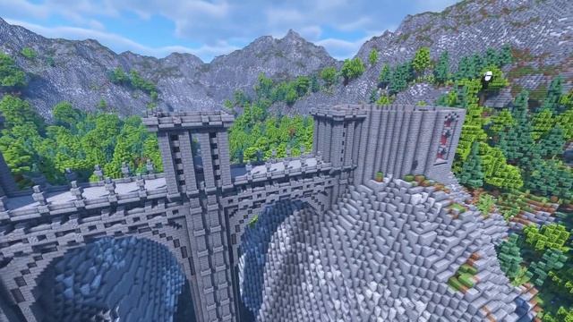 Minecraft Castle Timelapse: Gothic Castle in a Mountain River Valley смотреть онлайн