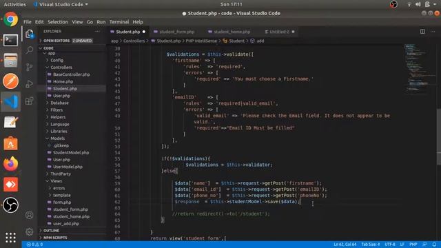 Insert Record Part #20 | CRUD | Codeigniter 4 CRUD Application with Bootstrap смотреть онлайн