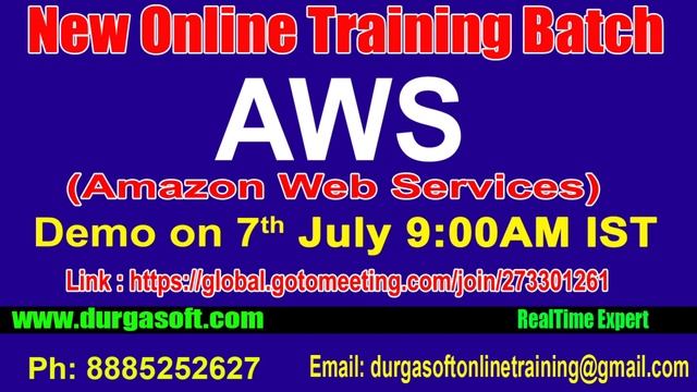 AWS Online Training on 7th July @ 9:00 AM IST by RealTime Expert смотреть онлайн
