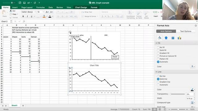 Constructing a Multiple Baseline Graph in Excel смотреть онлайн