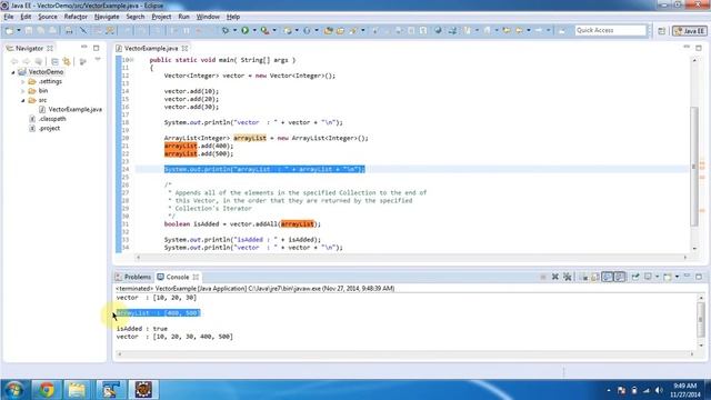 How to add a group of Objects in the vector? | Java Collection Framework смотреть онлайн