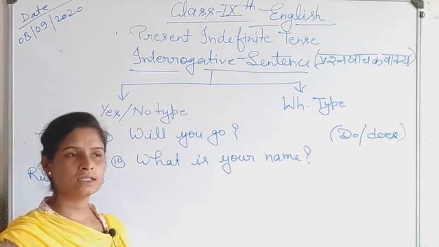 Class 9 || English || Present Indefinite Tense || Interrogative Sentence || Miss Neetu Pal