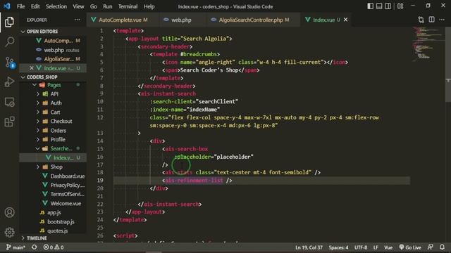 Laravel E-commerce: [34] Algolia InstantSearch смотреть онлайн